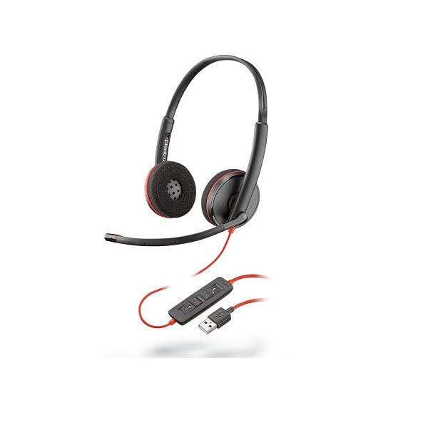Audifonos PLANTRONICS C3220 USB-A Negro USB DIADEMA VENTAS NEGOCIOS VIDEO LLAMADA CABLE LAP PC MIC
