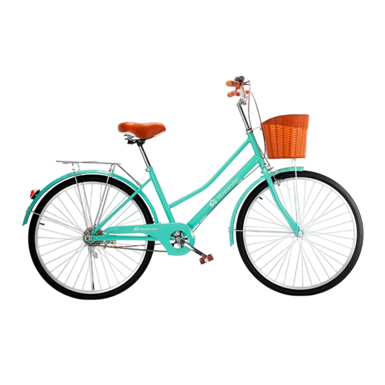 Bicicleta Urbana Rodada 26 con Canasta para Bicicleta para Adulto Turquesa Bluelander 
