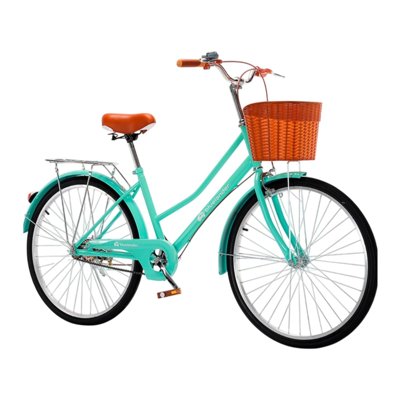 Bicicleta Urbana Rodada 26 con Canasta para Bicicleta para Adulto Turquesa Bluelander 