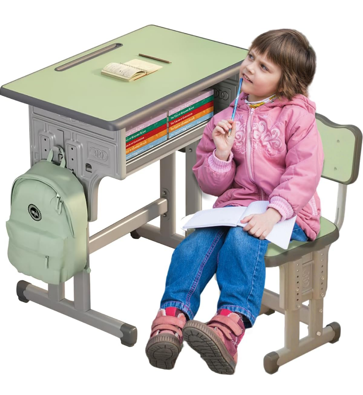 Kit de mesa escritorio y silla para niños altura ajustable 