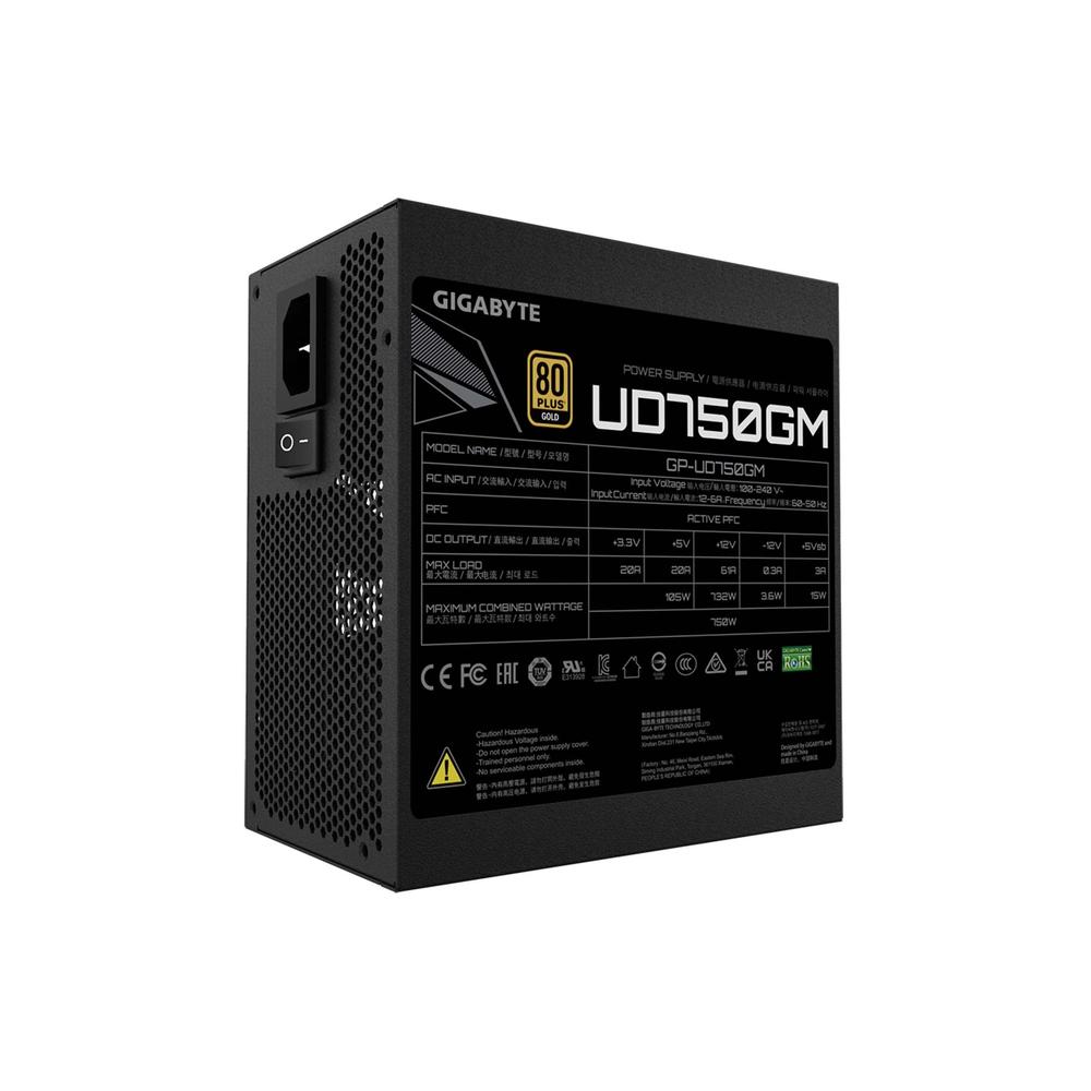 Fuente de Poder Gigabyte Ud750gm 80 Plus Gold 20+4 pin Atx