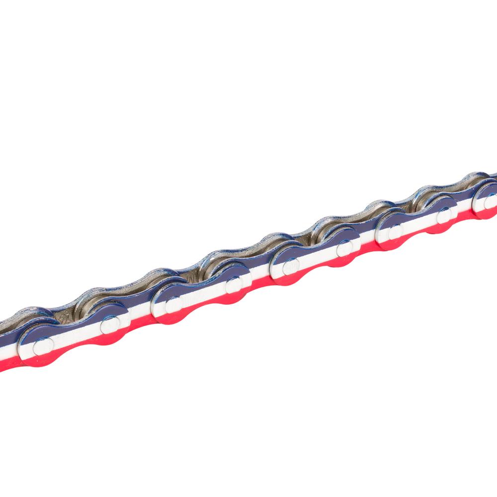 Cadena para bicicleta 6/10 pasos 112L rojo Patriot KMC