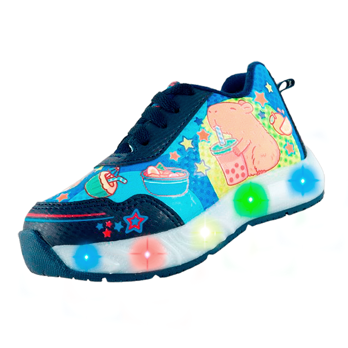 Tenis Capibara Carpicho Niño Deportivo Moda Luces Leds Cómodos 833-AM