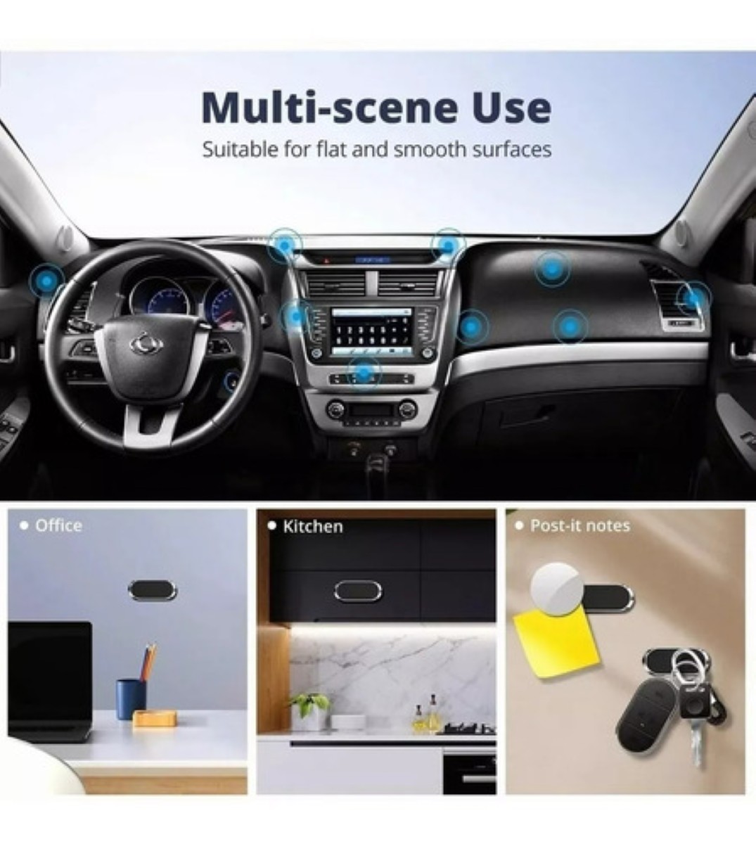 Soporte Magnético Celular Para Auto,base Para Celular Coche PLATA