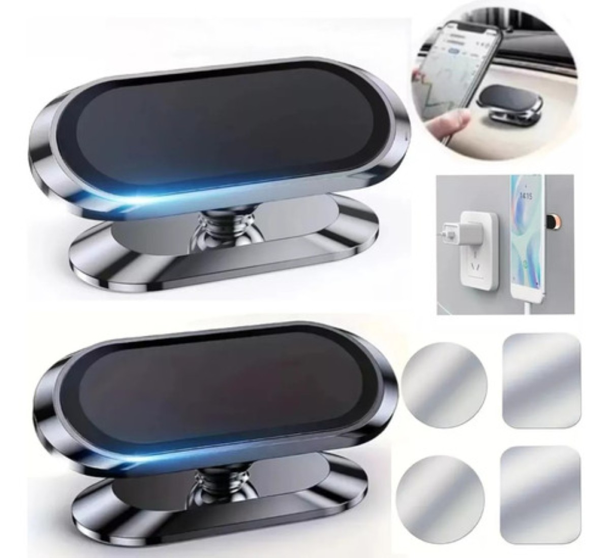 Soporte Magnético Celular Para Auto,base Para Celular Coche PLATA