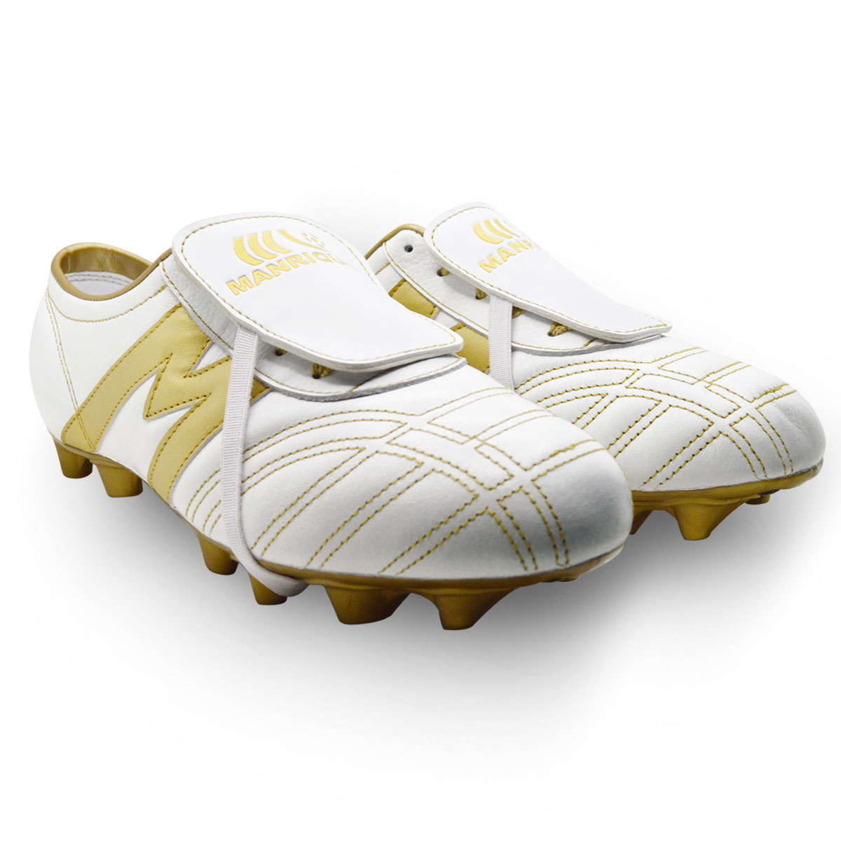 Manriquez Botines de fútbol piel tachones suela TPU césped natural