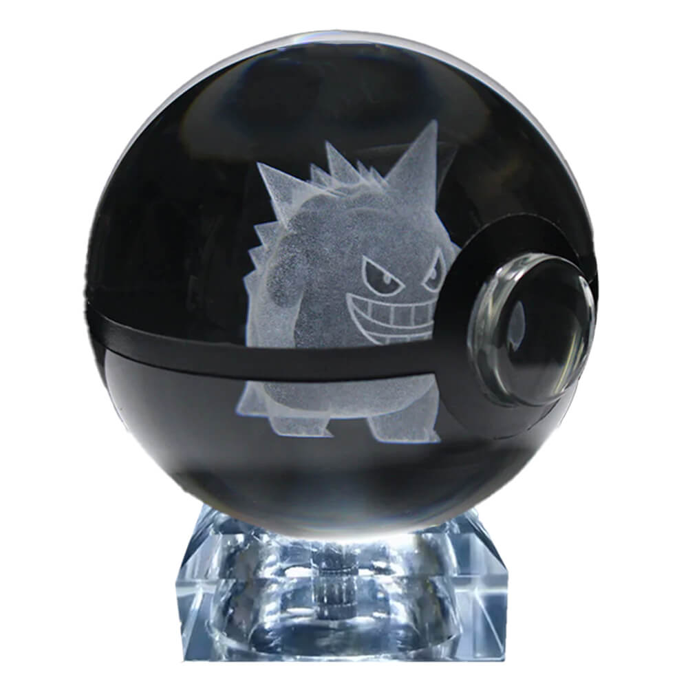 Pokebola De Cristal 3d Pokemon Cristal Varios Modelos Luz.