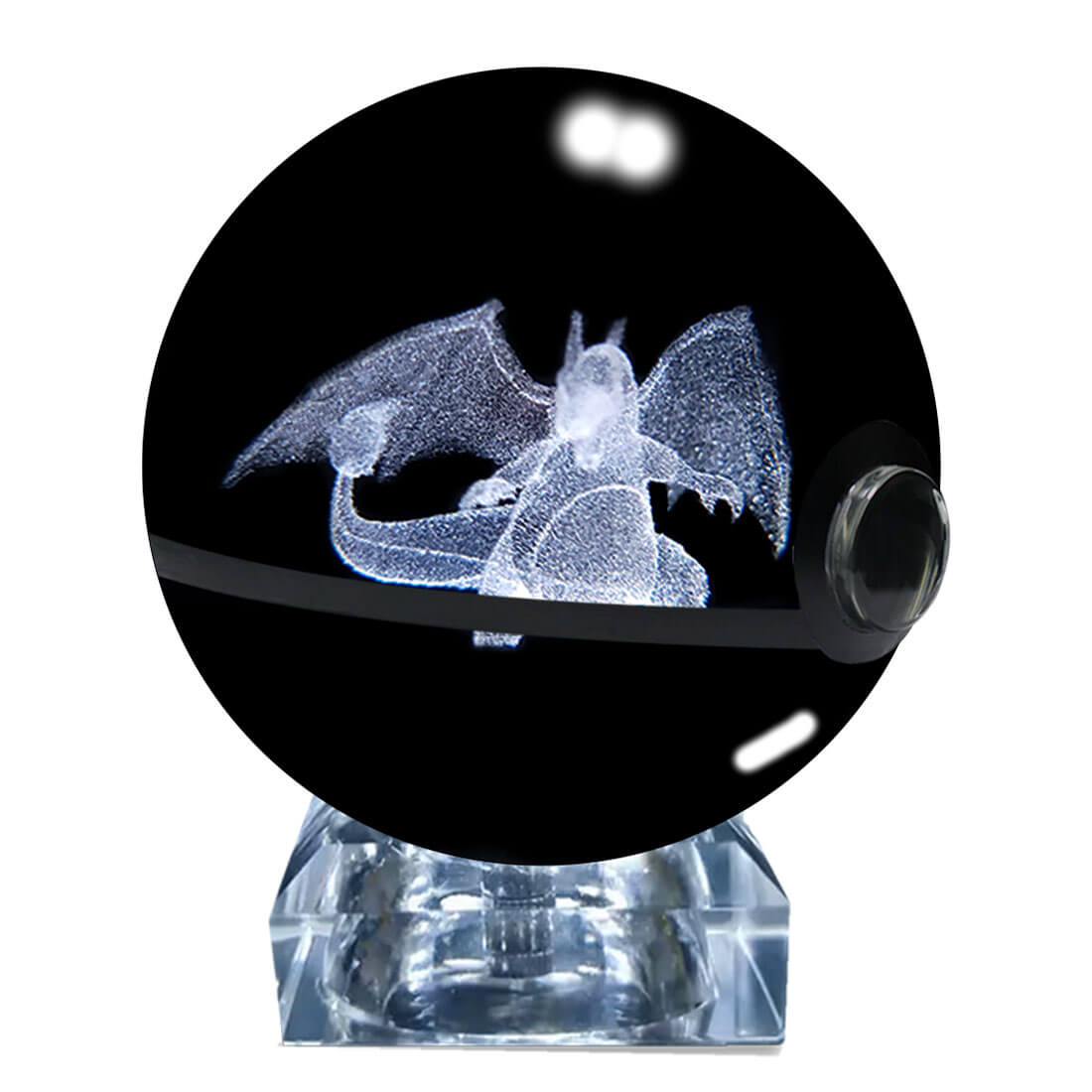 Pokebola De Cristal 3d Pokemon Cristal Varios Modelos Luz.