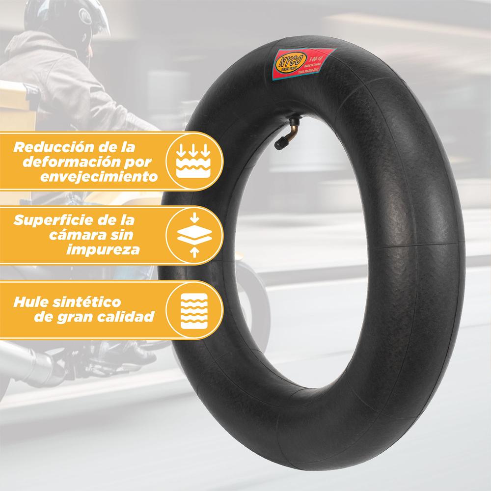 Camara de llanta 3.00-10 para moto TR87 Nyco