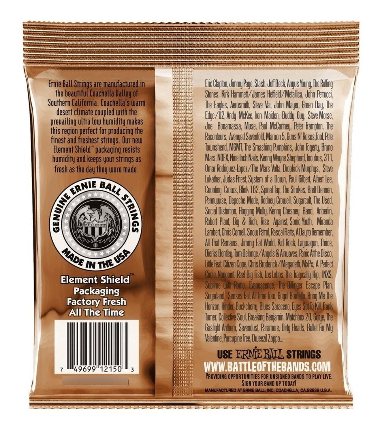Ernie ball Encordadura Earthwood 12 cuerdas Light phosphor bronze 09-46