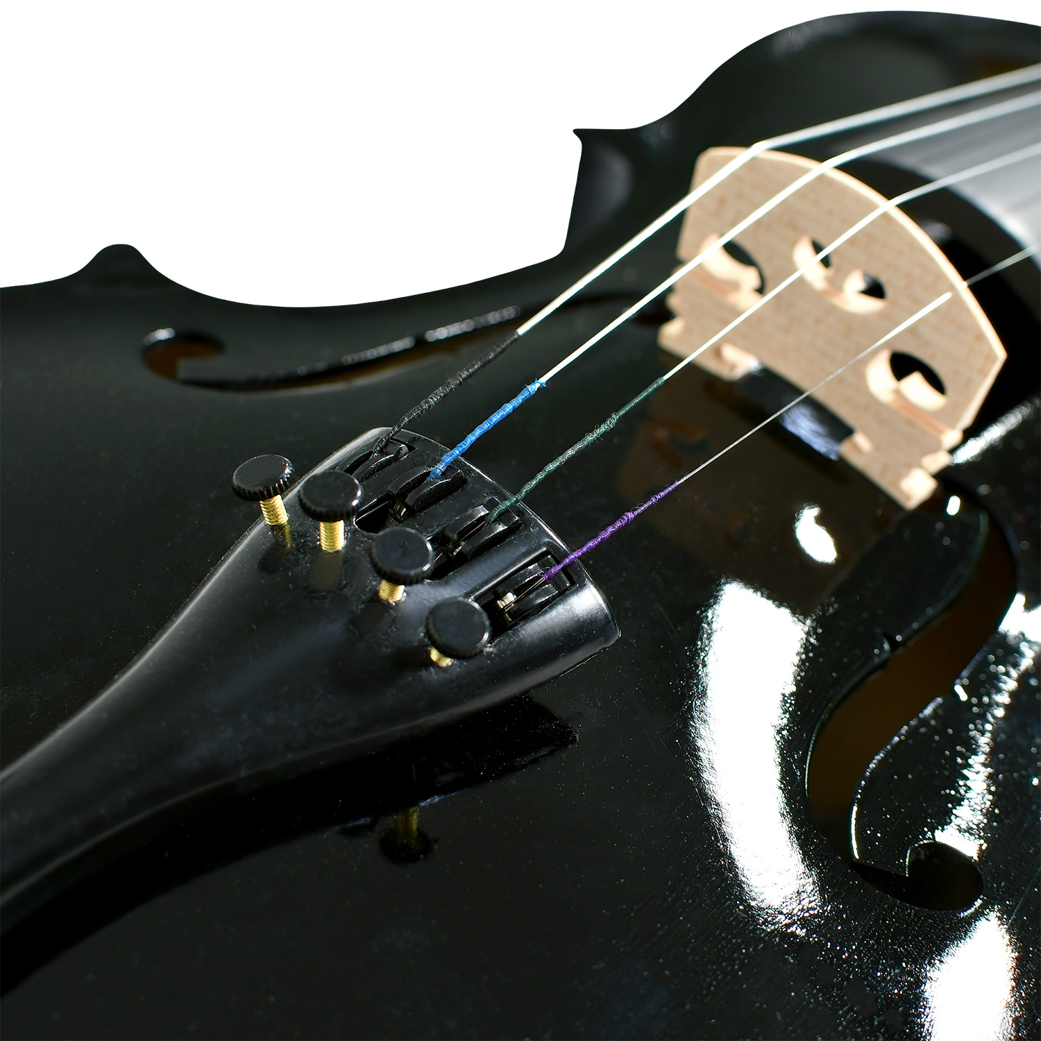Violi­n Acustico 4/4 Profesional Madera Fina Negro Estudiante Musica