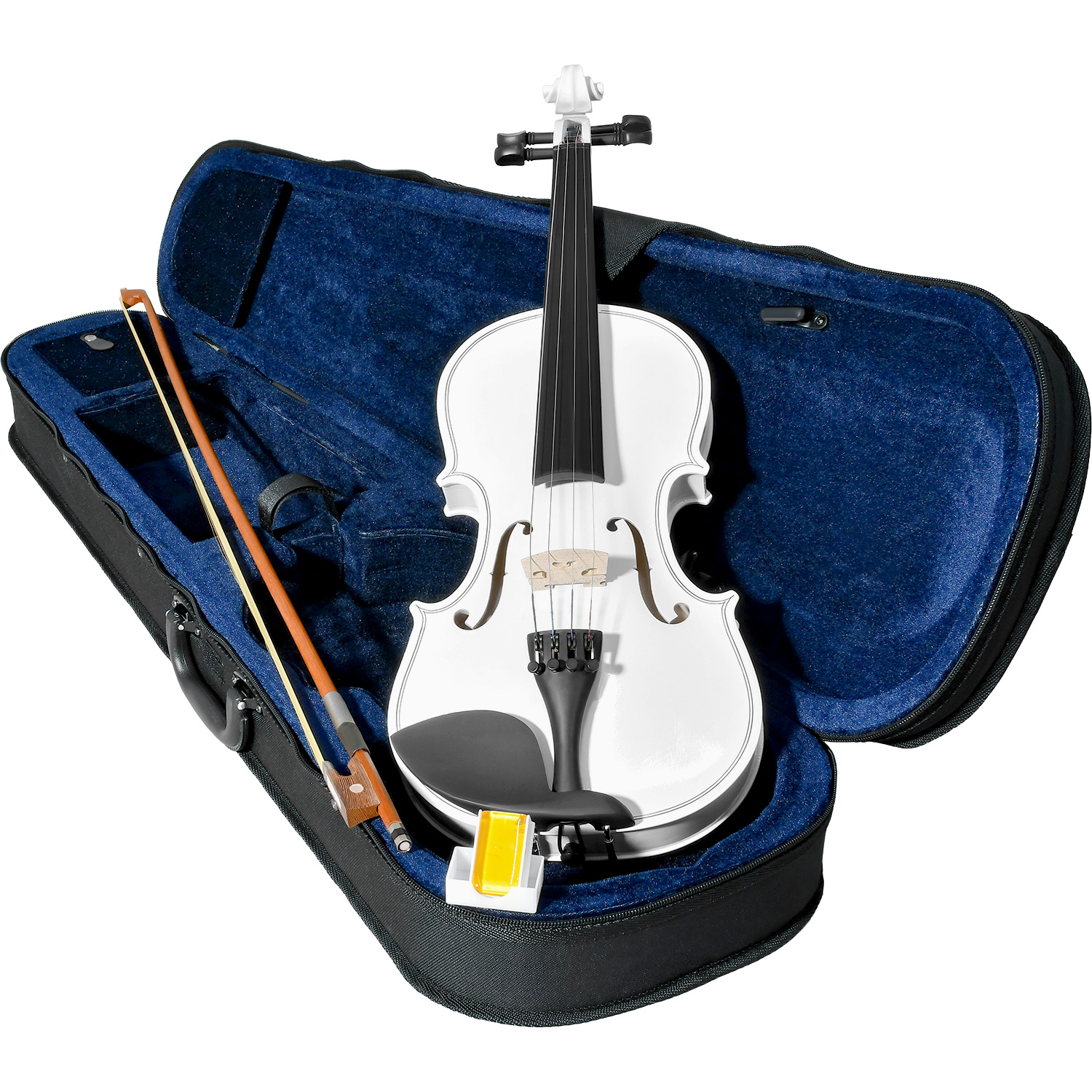Violin Profesional  4/4 Principiante Blanco Incluye Cuerda Brea Estuche