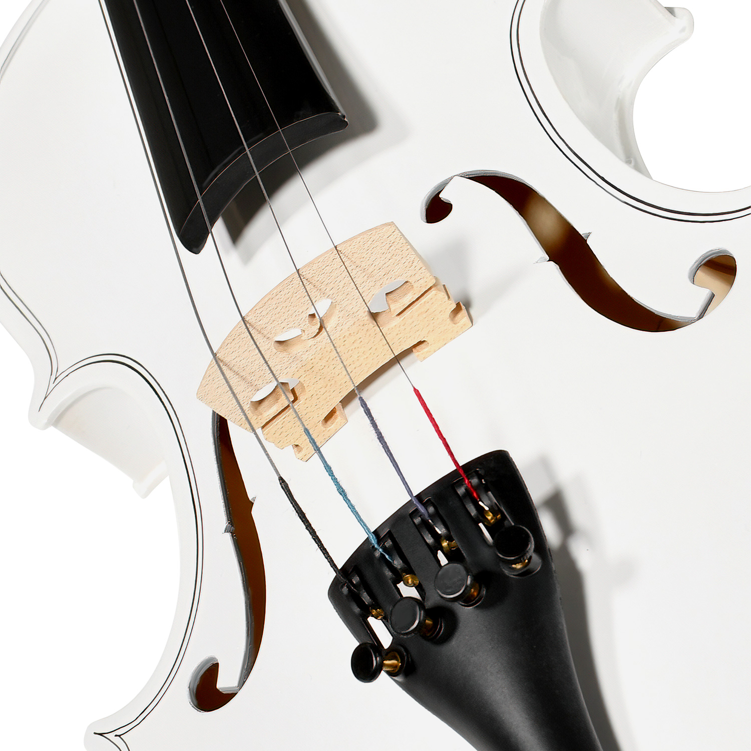 Violin Profesional  4/4 Principiante Blanco Incluye Cuerda Brea Estuche