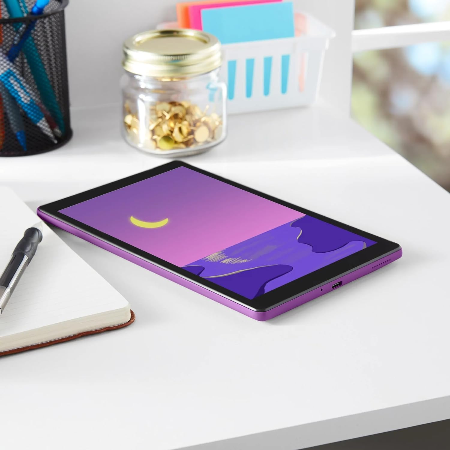 ONN Surf Tablet (2022) - 2.0 GHz Quad-Core, 32 GB de almacenamiento, 2 GB de RAM, 8 pulgadas (1280 x 800) visualización táctil, Android 11 Go, Malva 