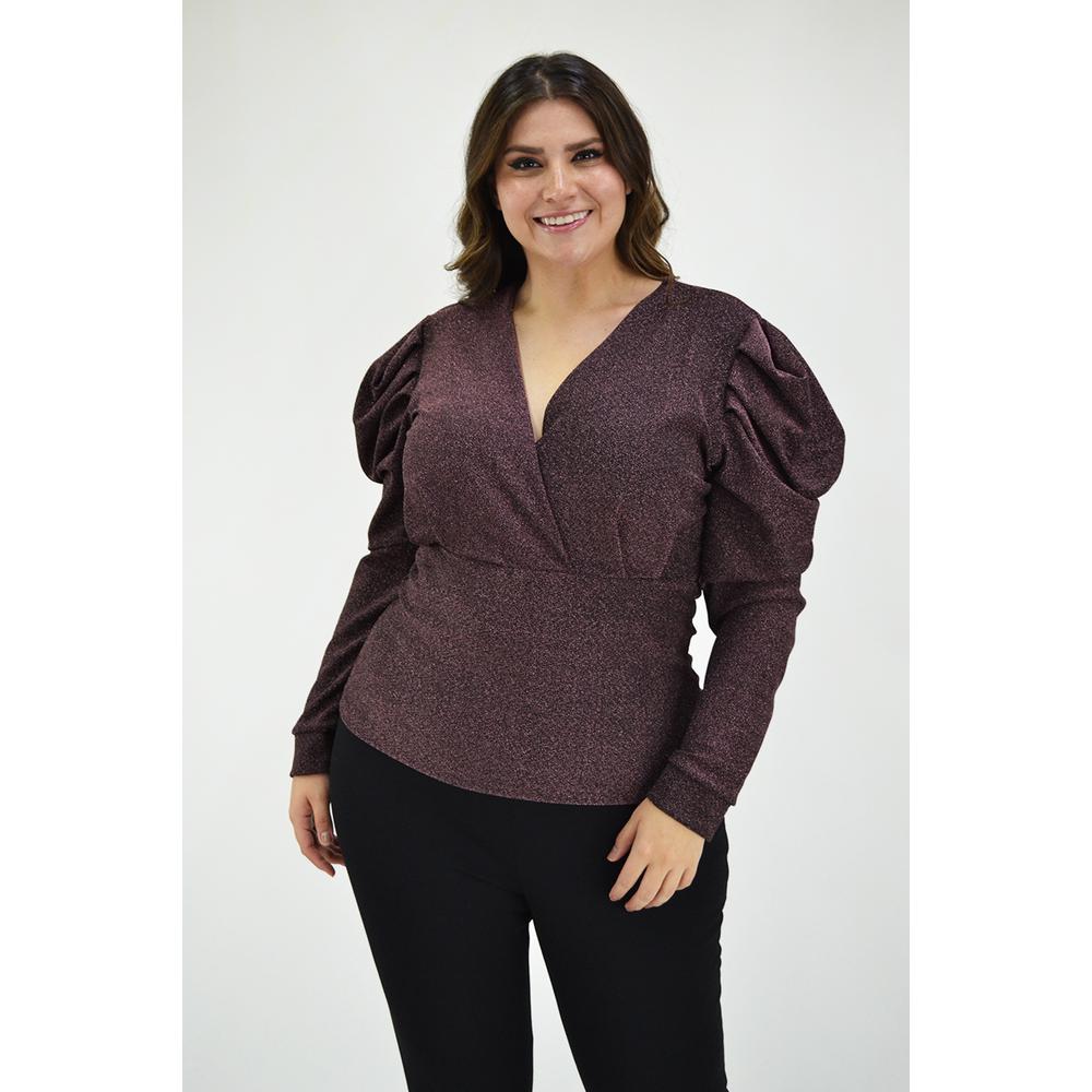 Blusa Glitter Roman Fashion /Tallas Extras, 11772 (Rosa)