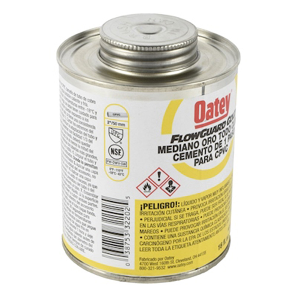 Pegamento  Cpvc Amarillo  Oatey 476Ml  1/2 Lt