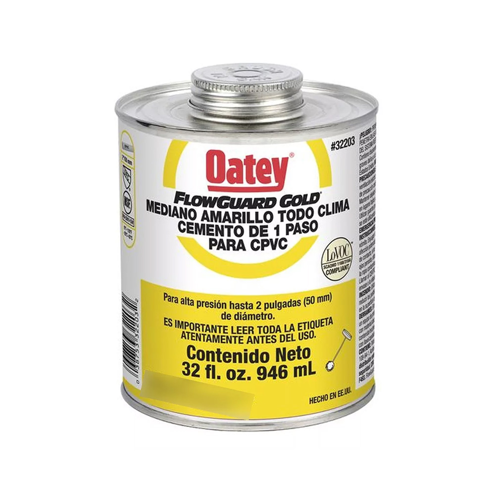 Pegamento  Cpvc Amarillo  Oatey 476Ml  1/2 Lt