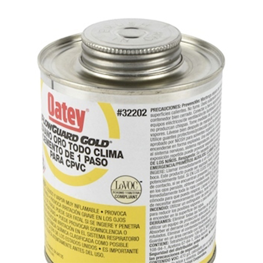 Pegamento  Cpvc Amarillo  Oatey 476Ml  1/2 Lt