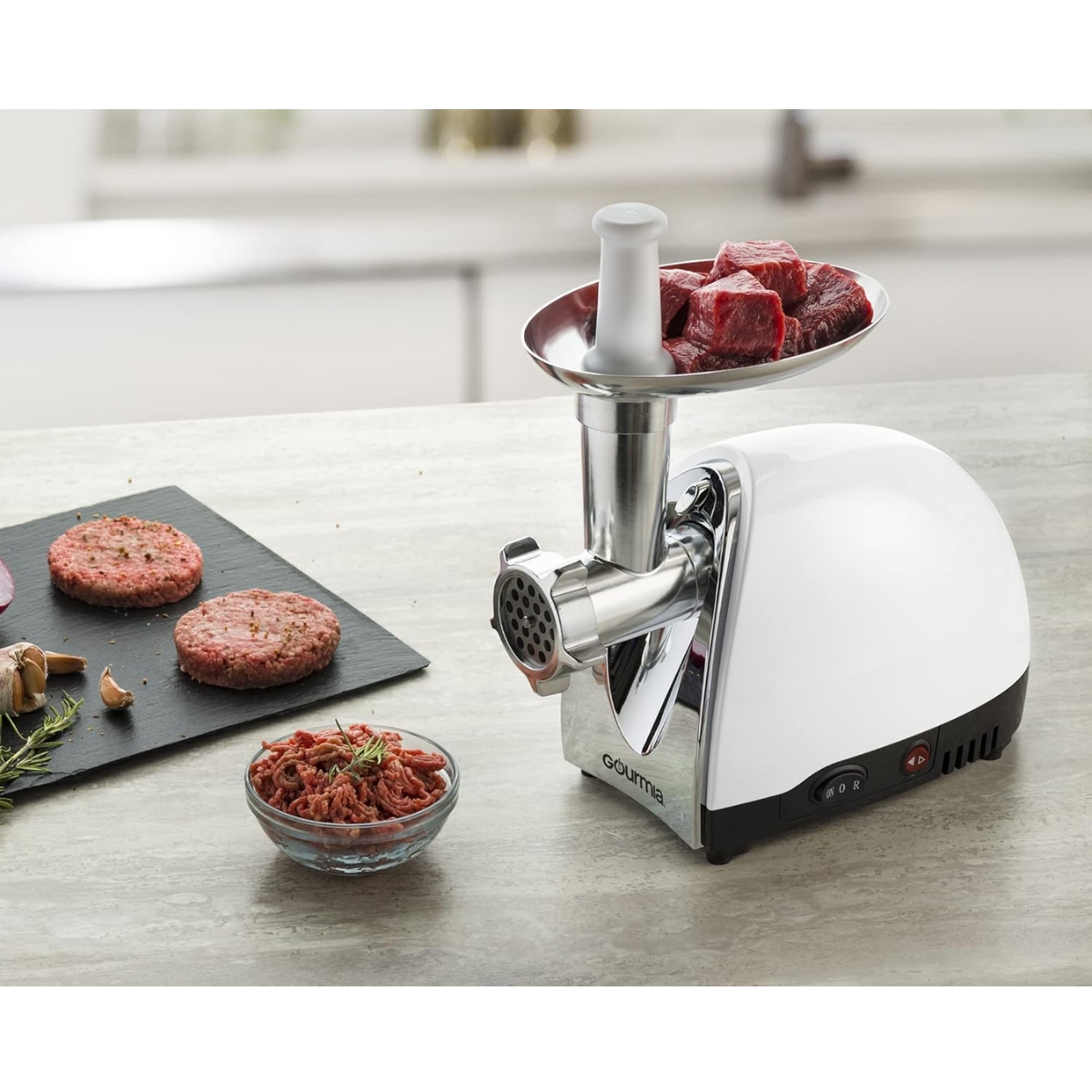 Molino de Carne Gourmia GMG525 Acero Inoxidable 500W Certificado ETL