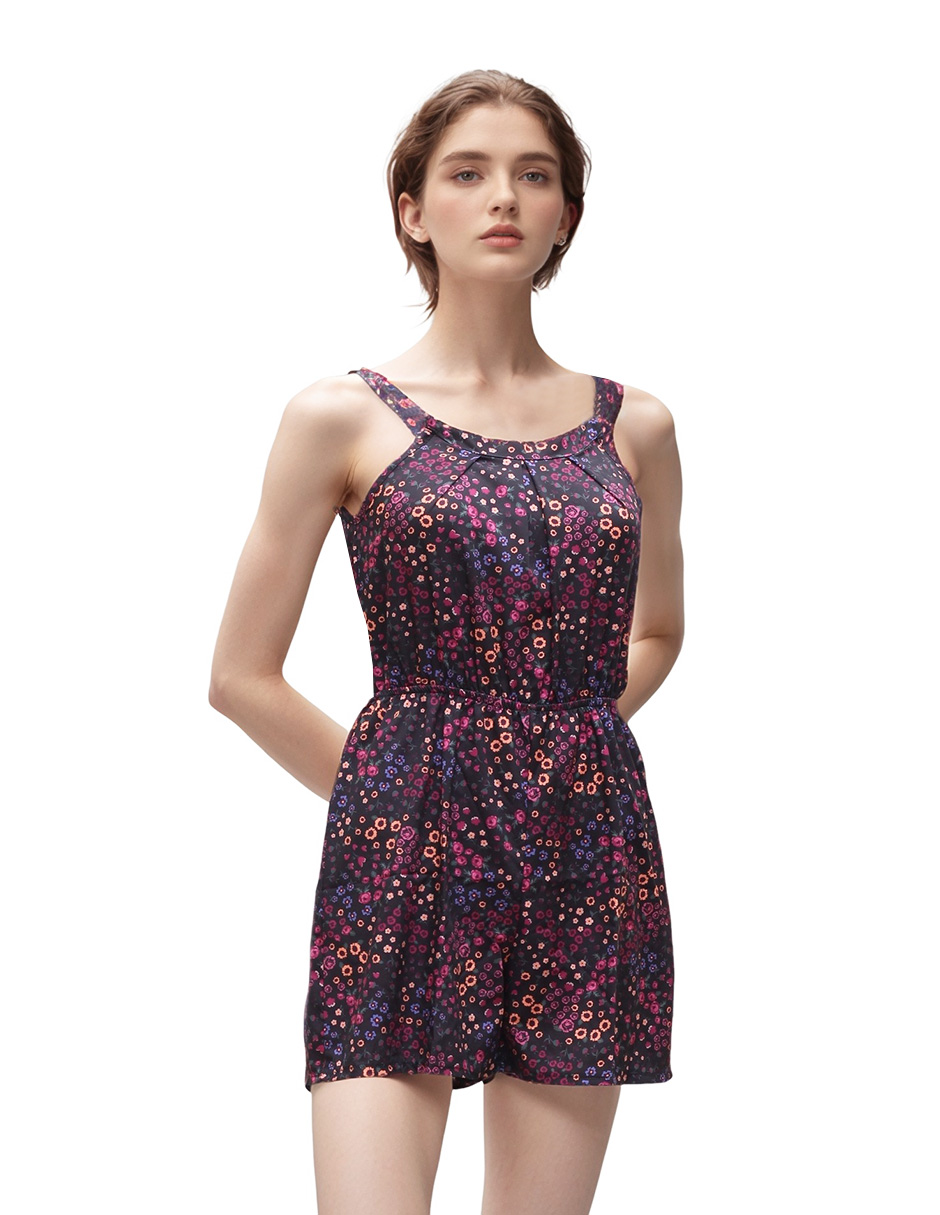 Jumpsuit casual palazzo short ANT Collection estampado floral con  tirantes