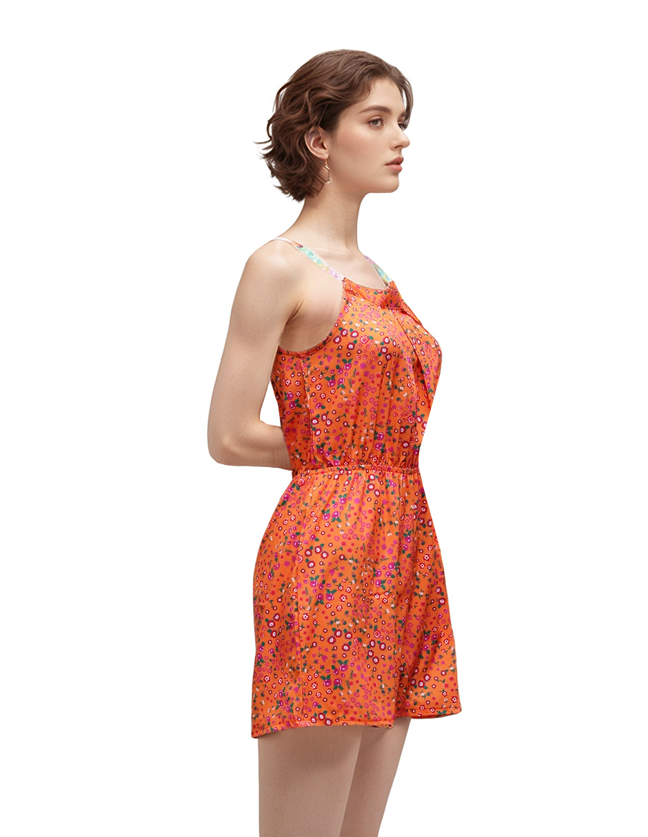 Jumpsuit casual palazzo short ANT Collection estampado floral con  tirantes