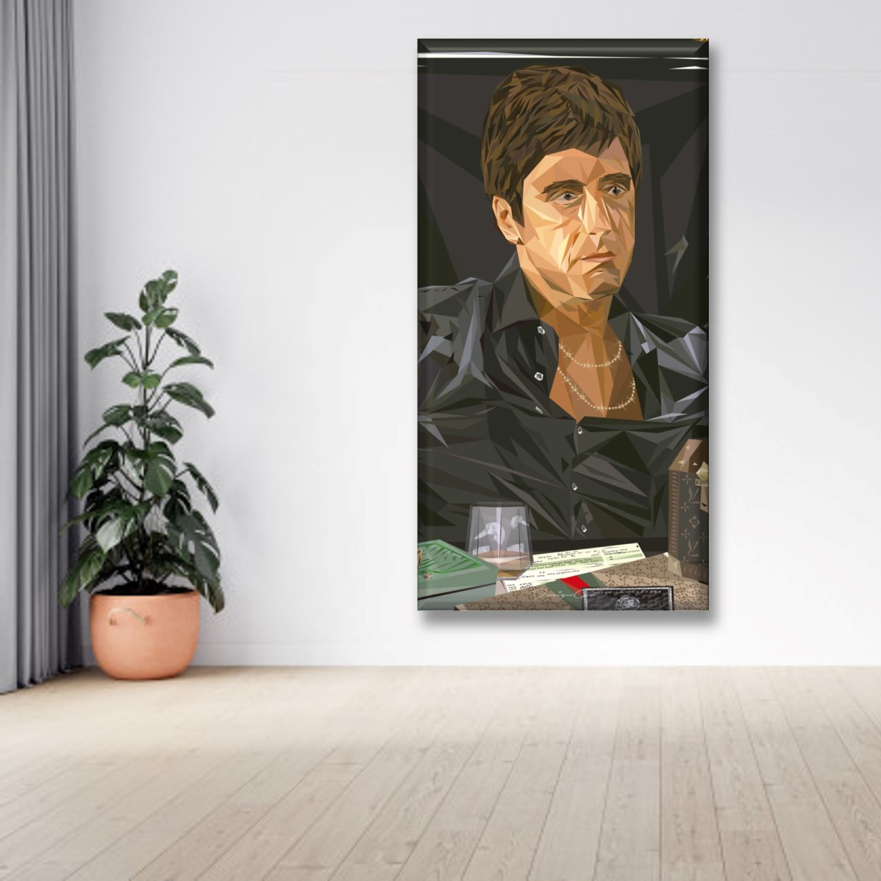 Cuadro Canva Decorativo Tony  Geometrico 30X60 cm