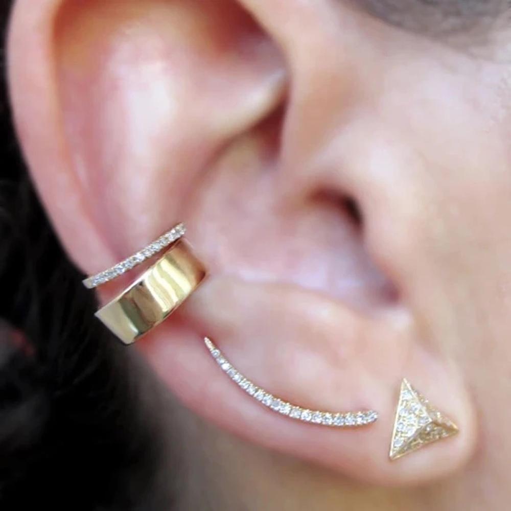 Aretes Largos De Plata 925 Y Trepadores Con Zirconias Mujer