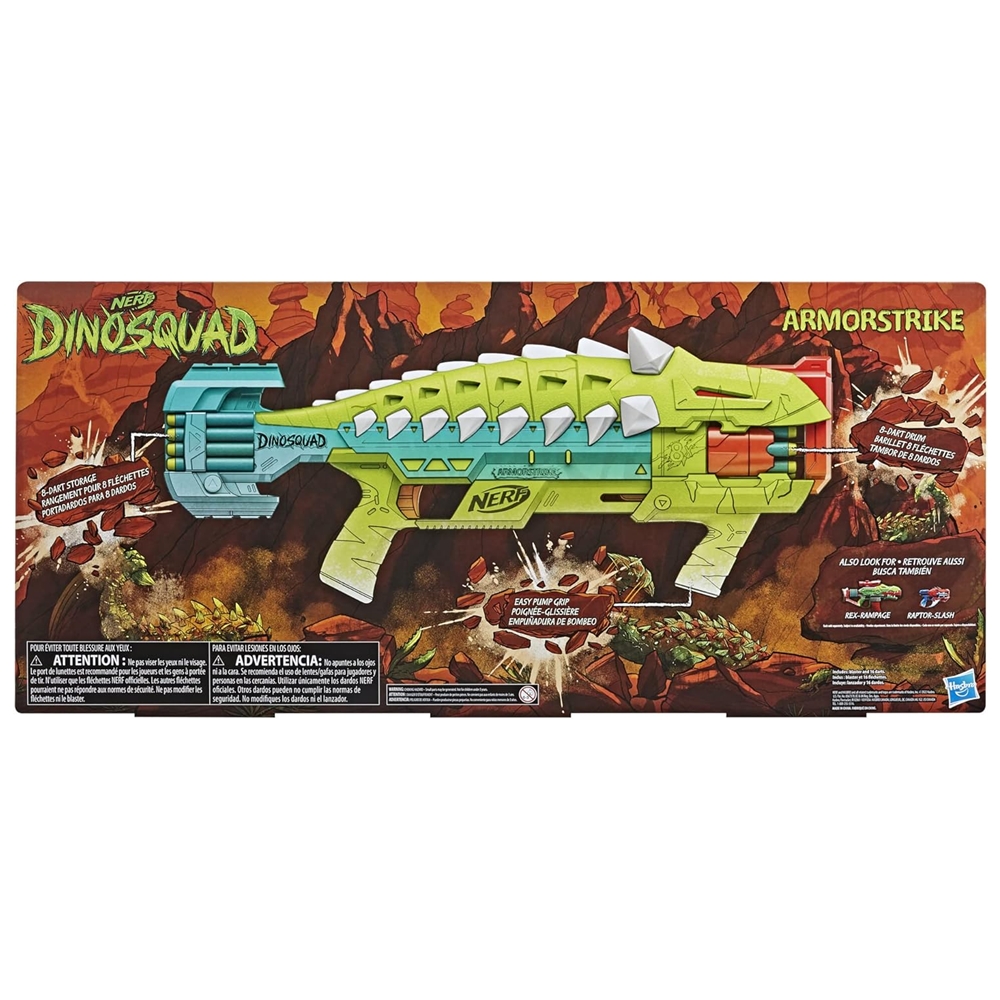 Lanzador Nerf Dinosquad Armorstrike Dinosaurio F5855