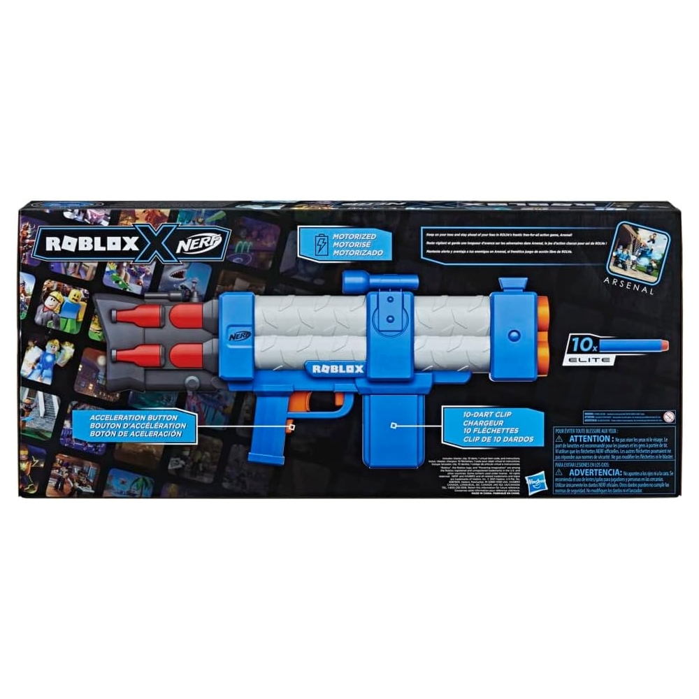 Nerf Roblox Arsenal Pulse Laser Motorizado 10 Dardos Hasbro F2484