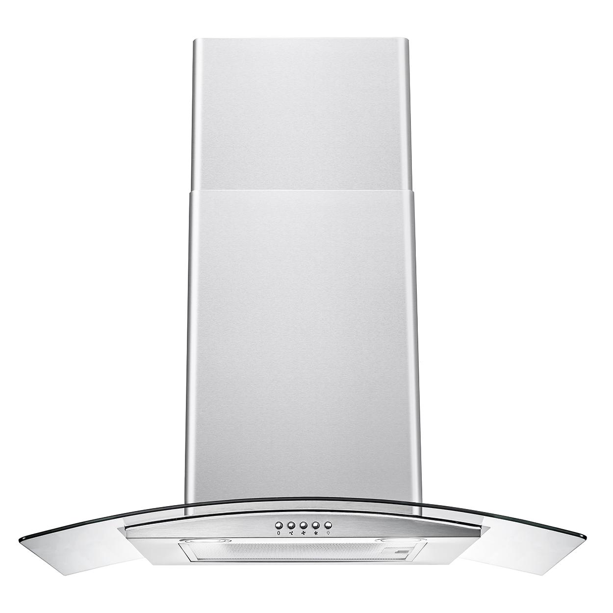 Campana Cocina IHD Modelo CH Milan 30 de 75 Cm (30 pulgadas) En Acero Inox Y Cristal Curvo