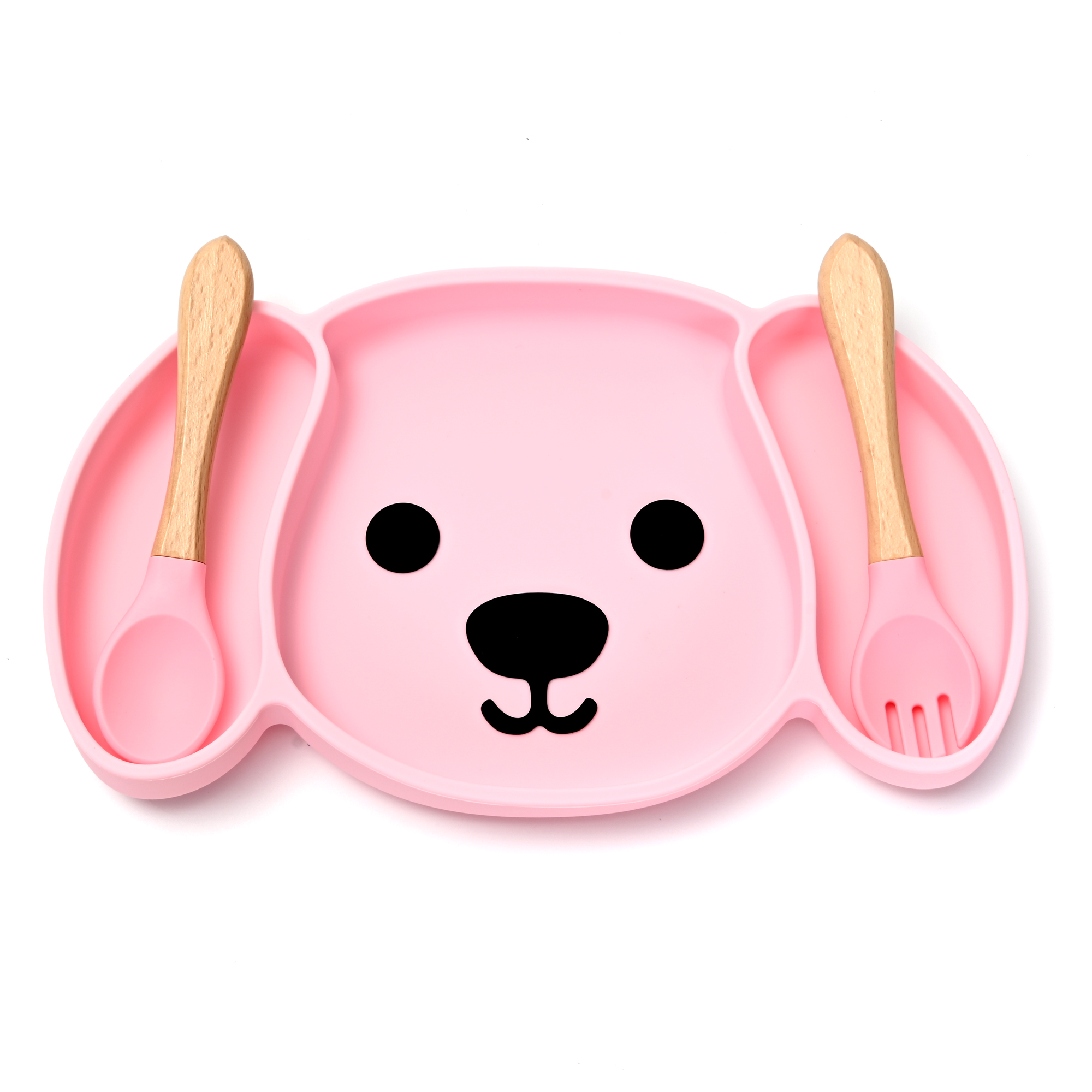 Plato para Bebé con Divisiones, Plato hondo y Cubiertos