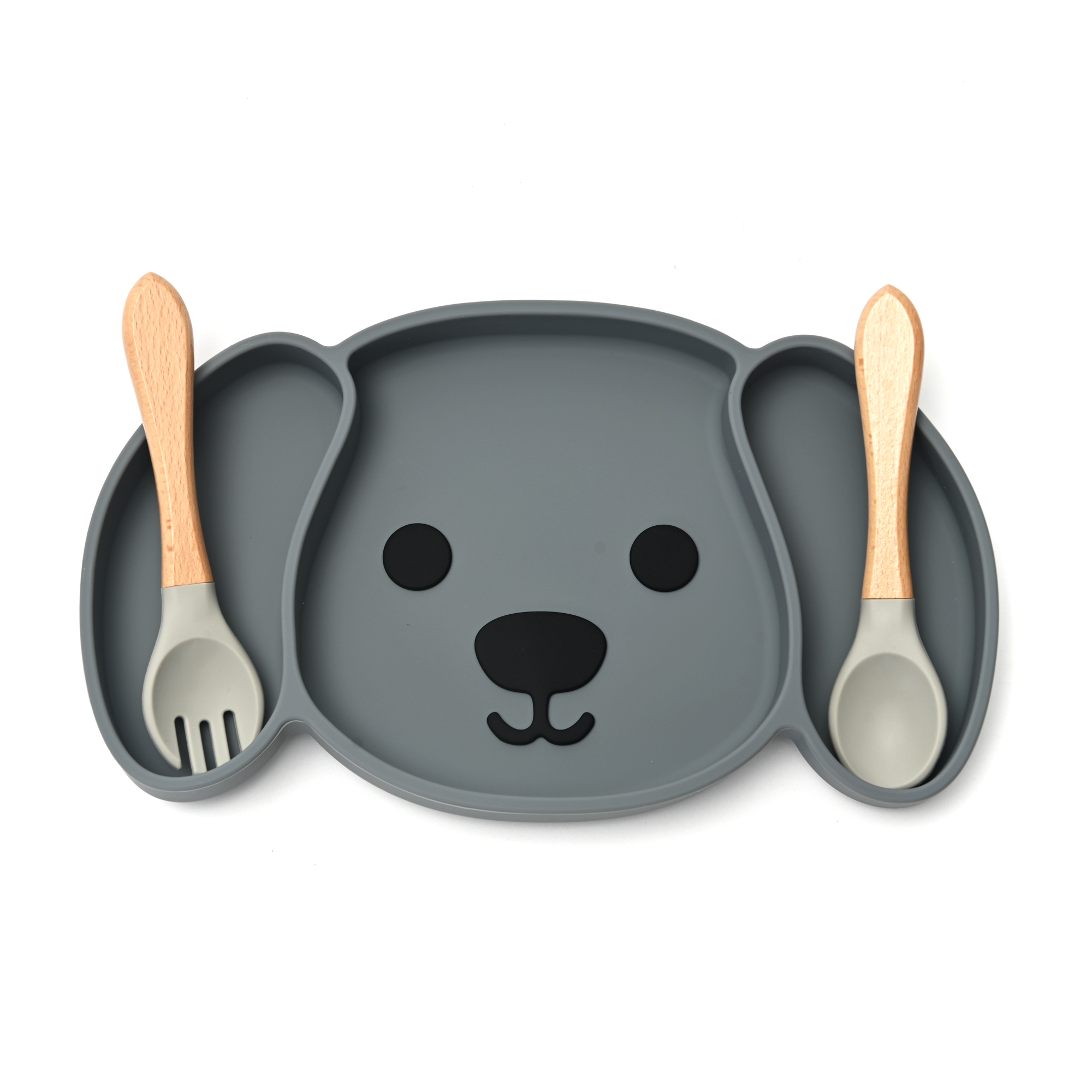 Plato para Bebé con Divisiones, Plato hondo y Cubiertos