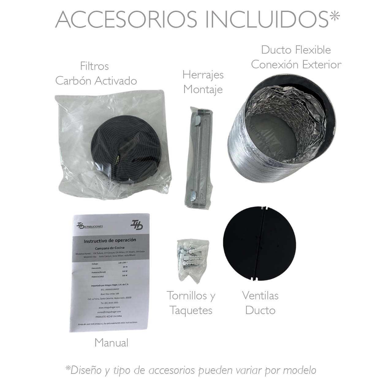 Campana Cocina IHD Modelo CH Milan 30 de 75 Cm (30 pulgadas) En Acero Inox Y Cristal Curvo