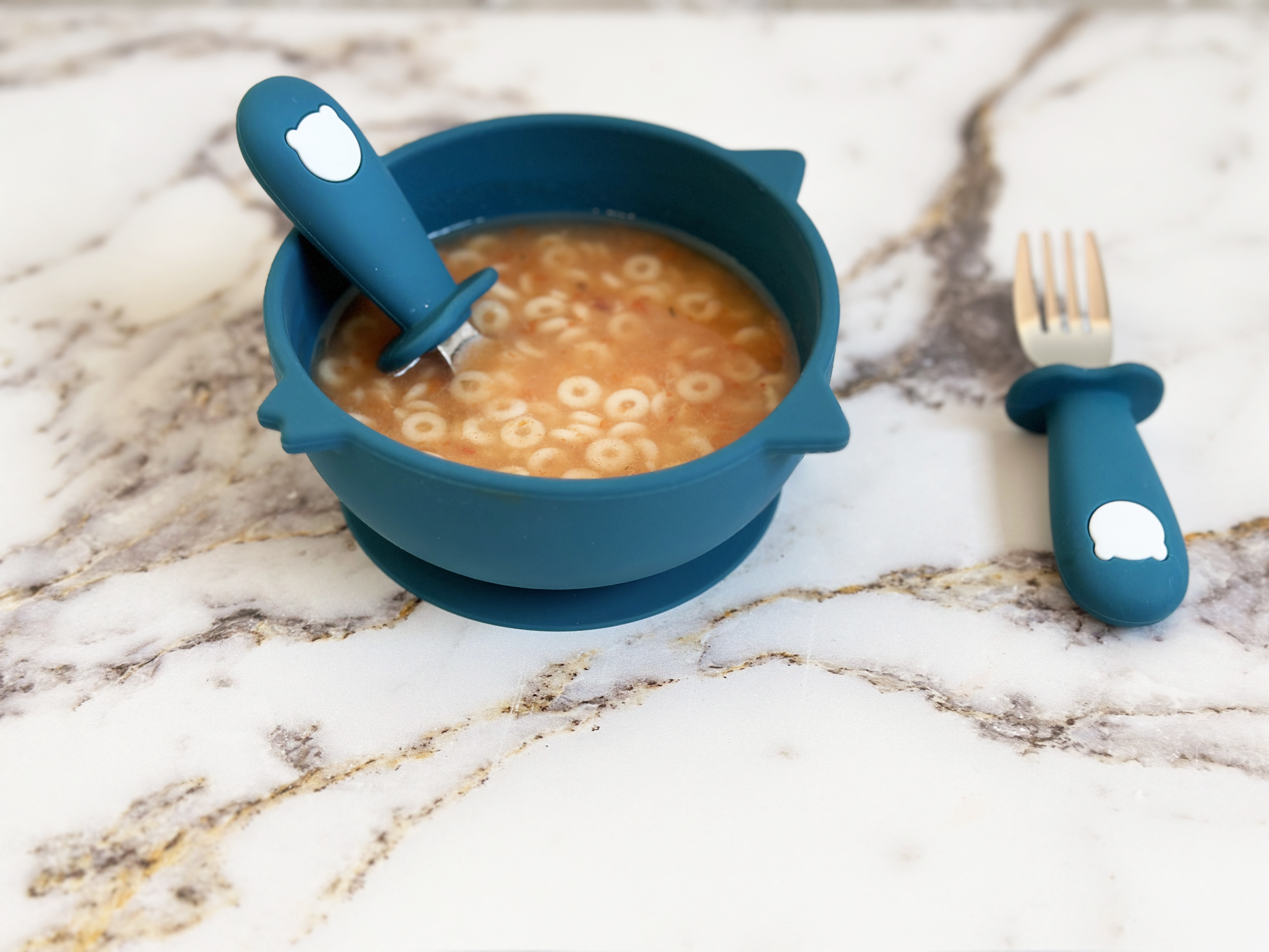 Plato para Bebé con Divisiones, Plato hondo y Cubiertos