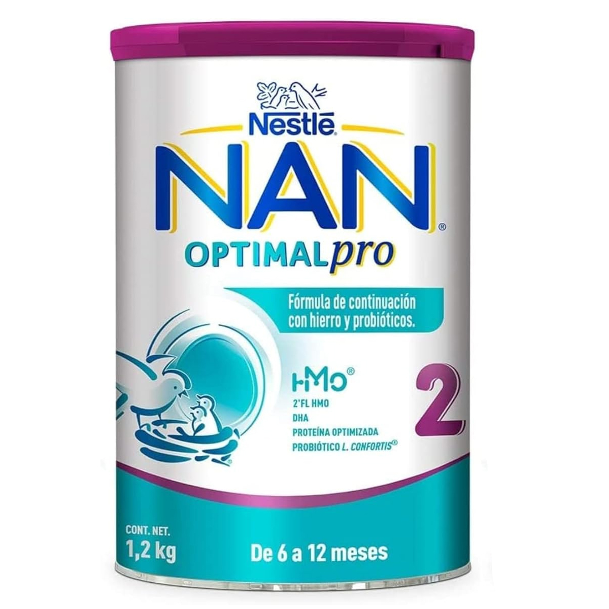 Fórmula Infantil Nan Optimal Pro Etapa 2, 1.2kg 2pz
