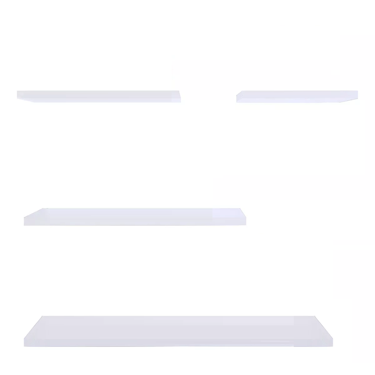 Set 4 Repisas Flotante 50 40 30 20 x 15cm Color Blanco 