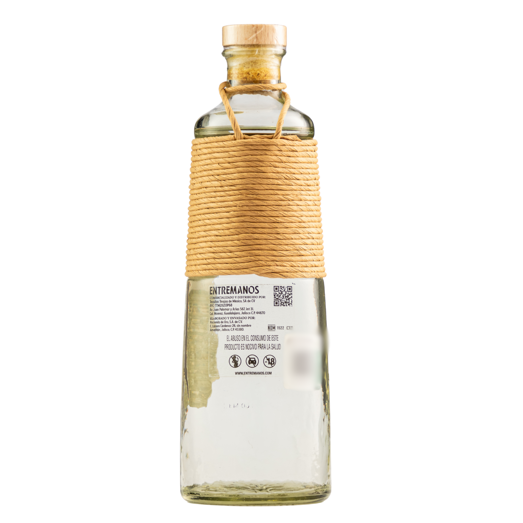 Tequila Entremanos Blanco Artesanal 700 Ml