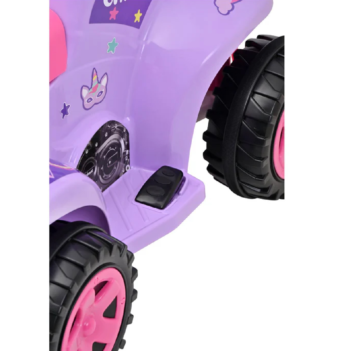 Moto Electrica  Montable Prinsel Mini Quad Unicornio Luz Sonido Morado