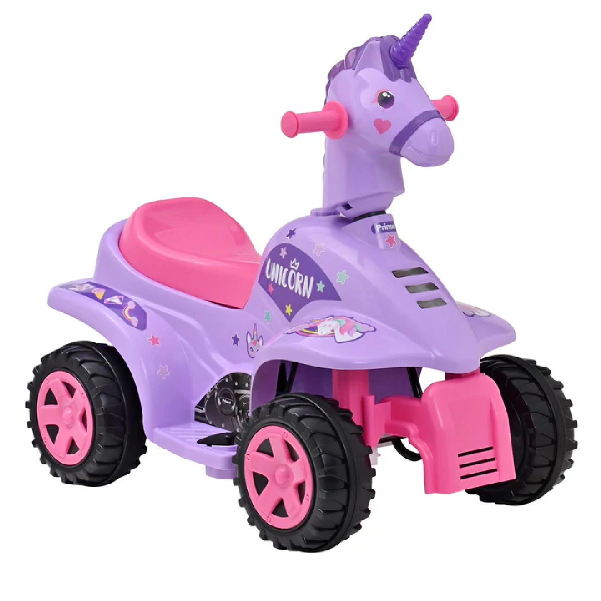 Moto Electrica  Montable Prinsel Mini Quad Unicornio Luz Sonido Morado