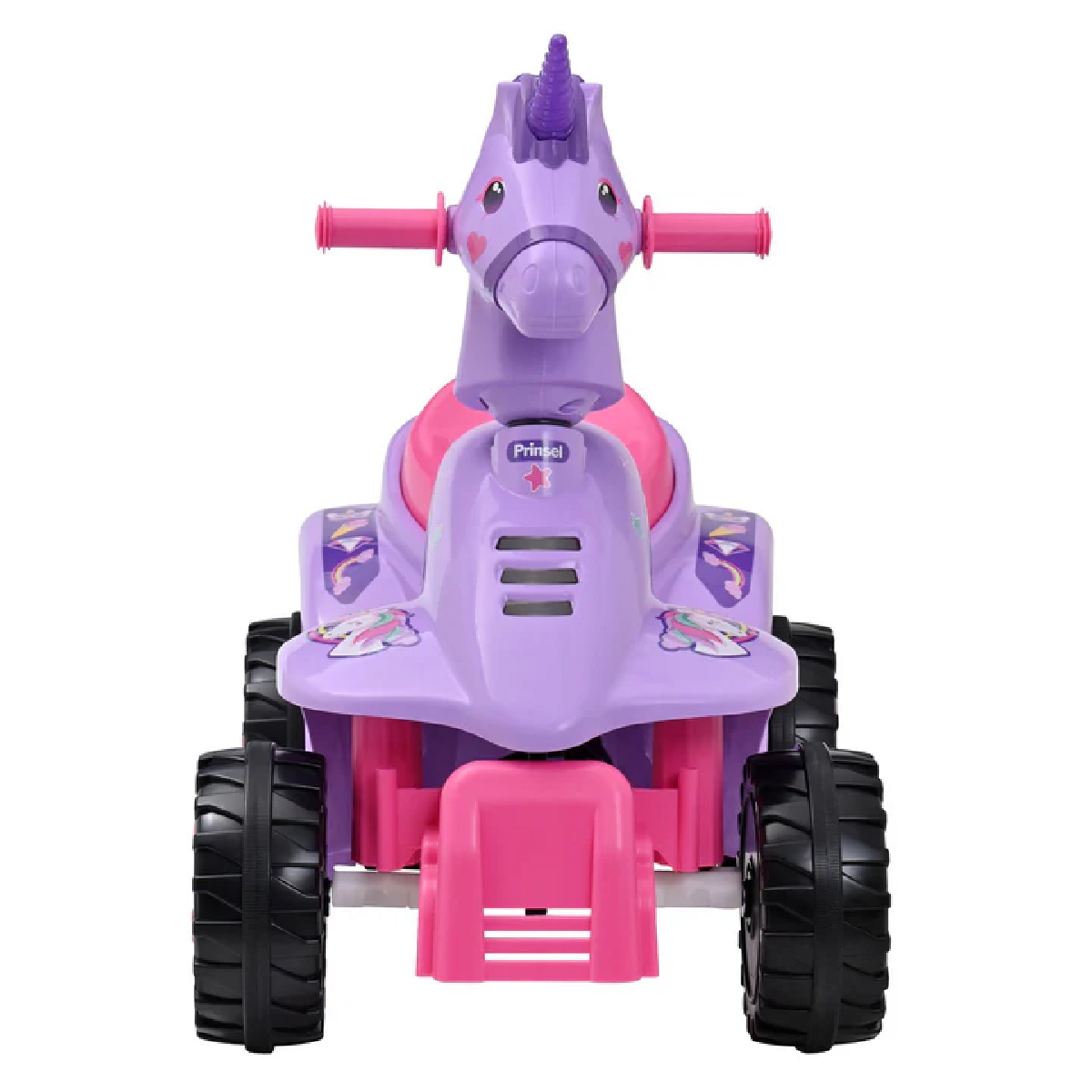 Moto Electrica  Montable Prinsel Mini Quad Unicornio Luz Sonido Morado