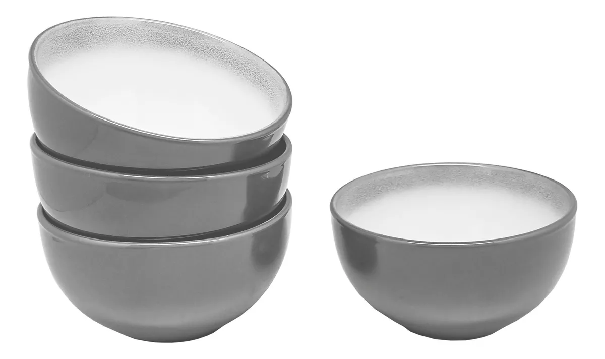  Vajilla Gris 16 piezas de  Cerámica Resistente - Royal Haus