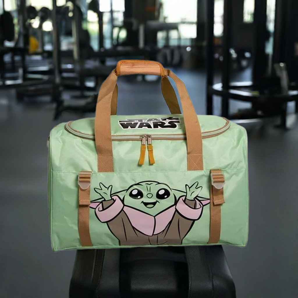 Maleta Duffle Ruz, Poliéster Resistente, Negro y Verde, Amplio Espacio, Ideal para Viajes y Gimnasio