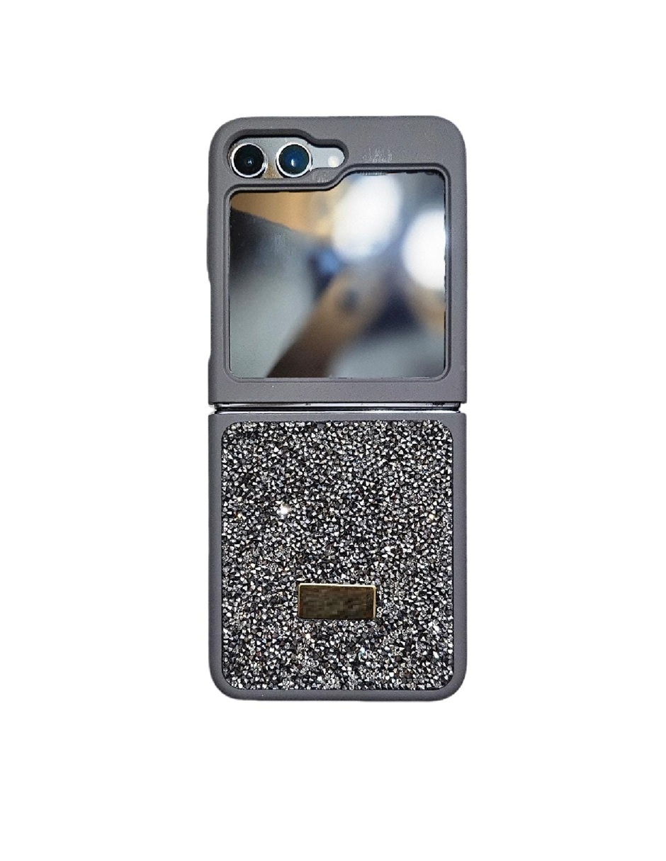 Protector Piedras Elegante Compatible Con Z Flip 6 Samsung Gris