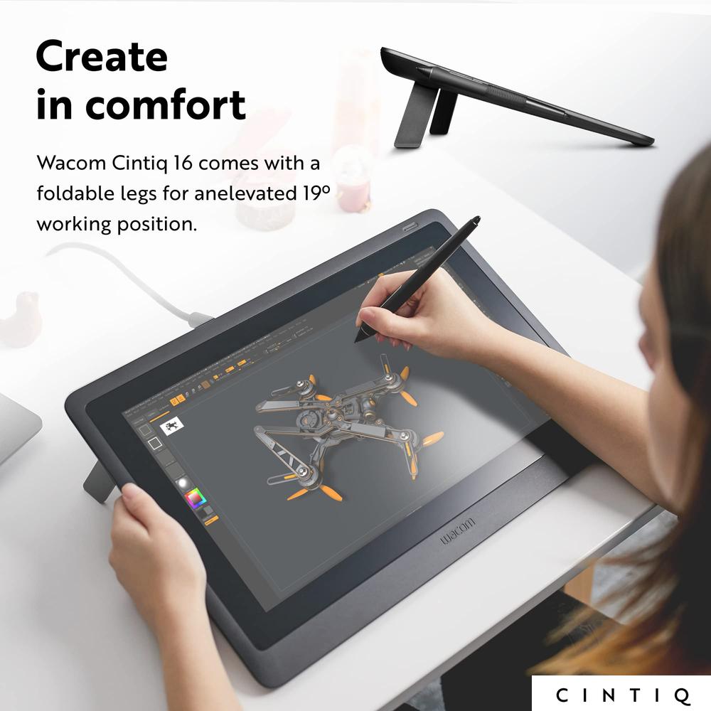 Tableta Gráfica Wacom Cintiq 16 15.6" 345x194 mm Alámbrico