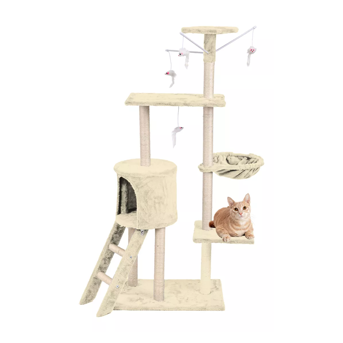 Rascadores Para Gatos Arbol Torre Rascador Beige