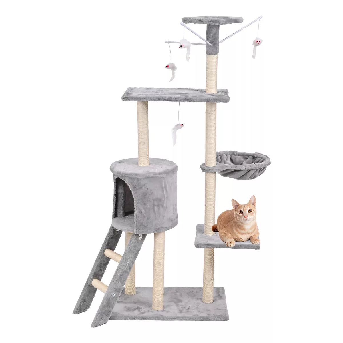 Rascadores Para Gatos Arbol Torre Rascador Gris