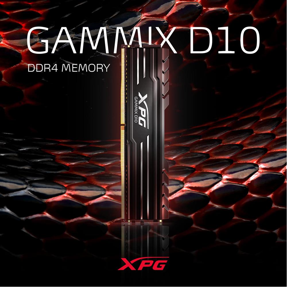 Memoria Ram Xpg Gammix D10 Ddr4 3200MHz 16gb Non-ECC Cl16