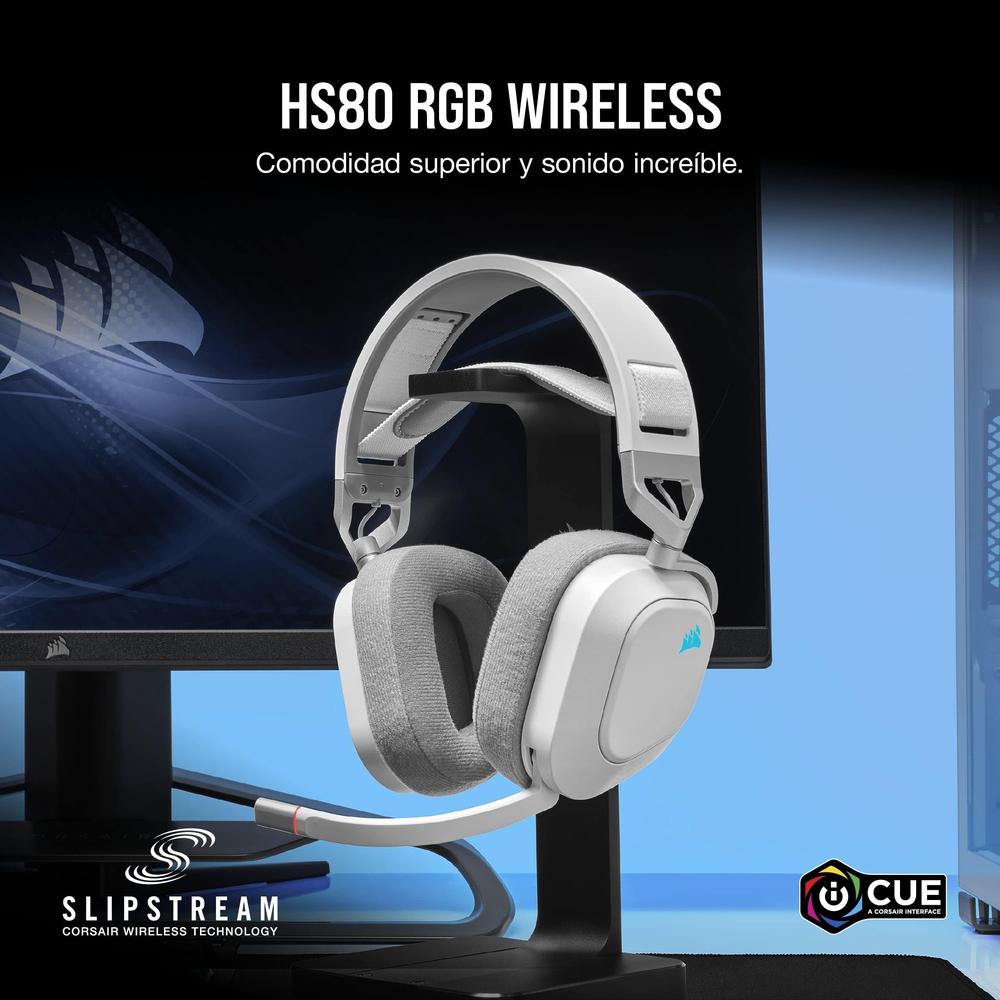 Corsair Audífonos Gamer Hs80 Rgb Wireless Inalámbrico Usb