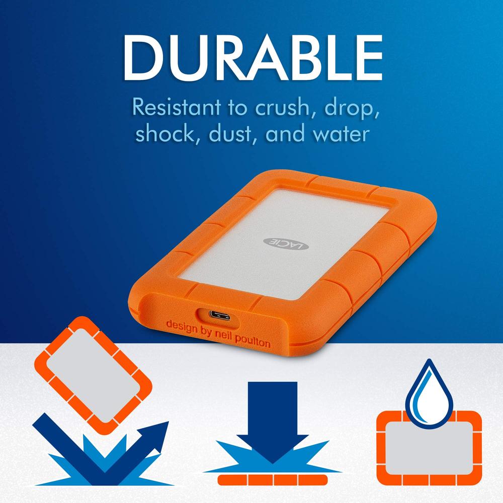 Disco Duro Externo LaCie Rugged Usb C 2.5'' 2tb 3.0