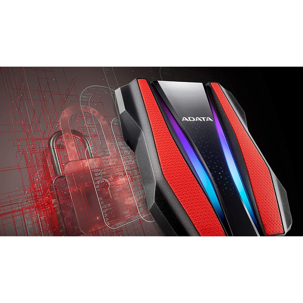 Disco Duro Externo Adata Hd770g Rgb 2.5" 1tb Usb Rojo A